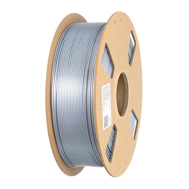 SHENGTIAN Silk Silver PLA 3D Printer Filament 1.75 mm 1 KG 2.2LB Shiny Silky Shine Purple Black Red Copper Printing Material Silky Metallic Silver - Image 1